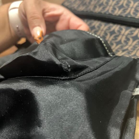 Vintage Black Fossil Monogram Crossbody Purse - Picture 4 of 8